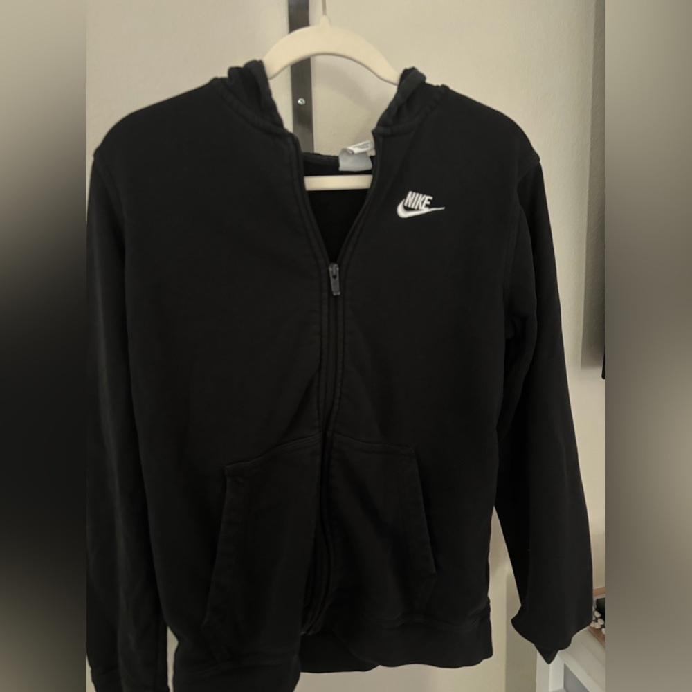Nike Kids Black Full‑Zip Hoodie Jacket